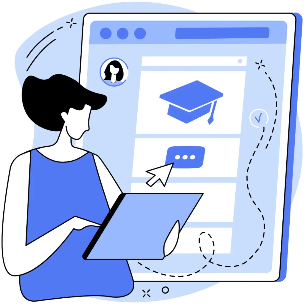 College admissions marketing team reviewing enrollment data