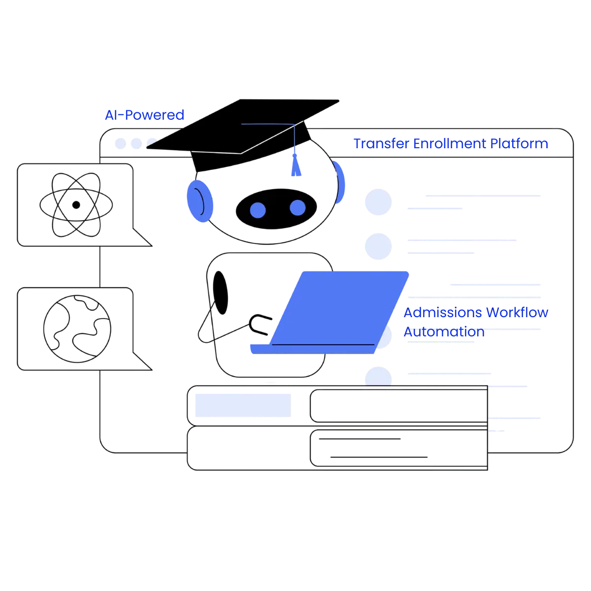 DegreeSight 3.0 transfer enrollment platform dashboard showing AI-powered credit evaluation and admissions workflow automation
